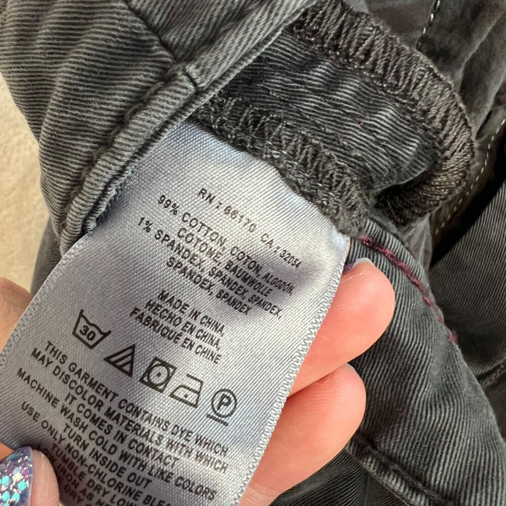 Anthropologie Pants Womens 30 Grey Relaxed‎ Chino Striped Side Preppy Casual - Picture 10 of 15